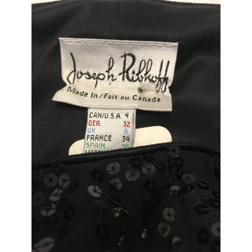 Joseph Ribkoff Women's Tank Top Black Sequin Tank Size 4 NWT $168 - Picture 5 of 6